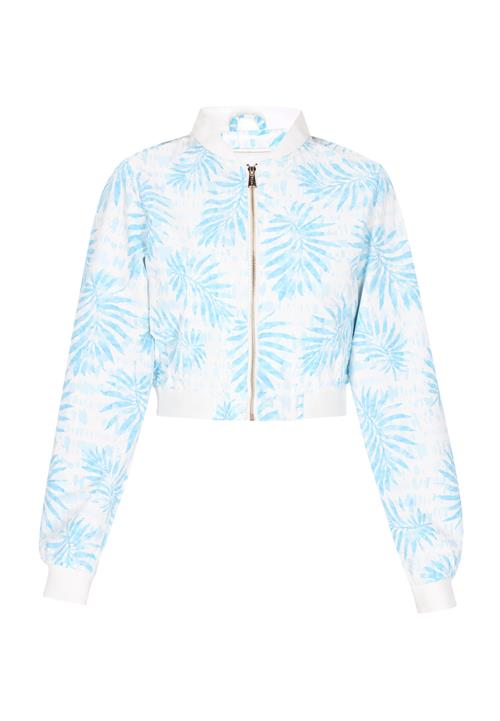 IZIA Overgangsjakke  aqua / hvid