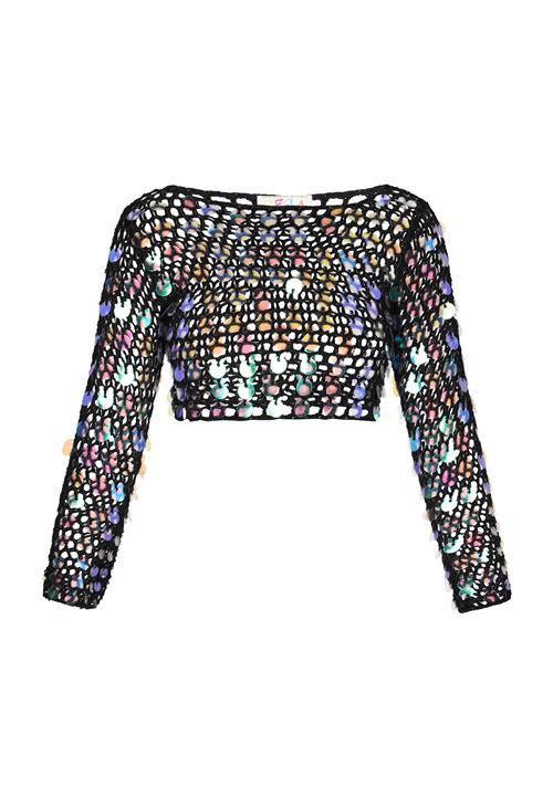 IZIA Pullover 'Boho'  sort / transparent