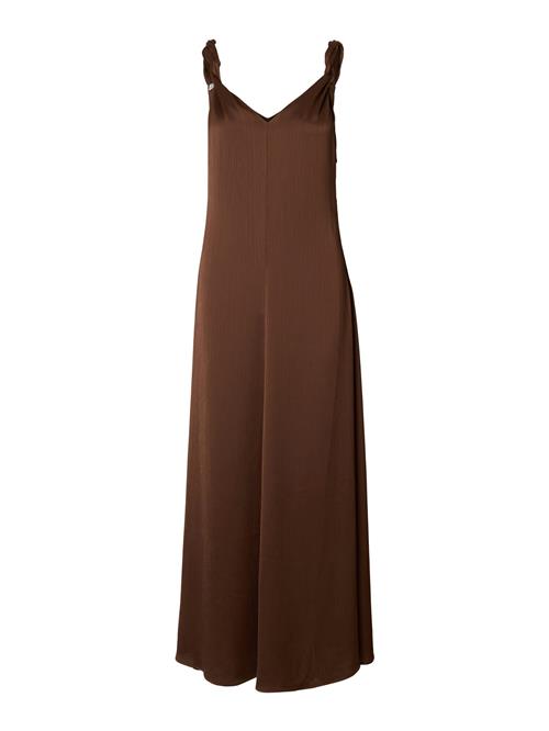 SELECTED Festkjole 'SLFNora'  mørkebrun