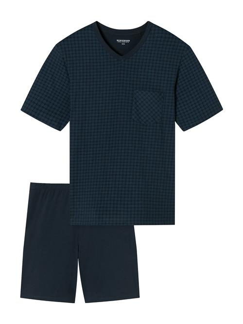 SCHIESSER Pyjamas lang  natblå