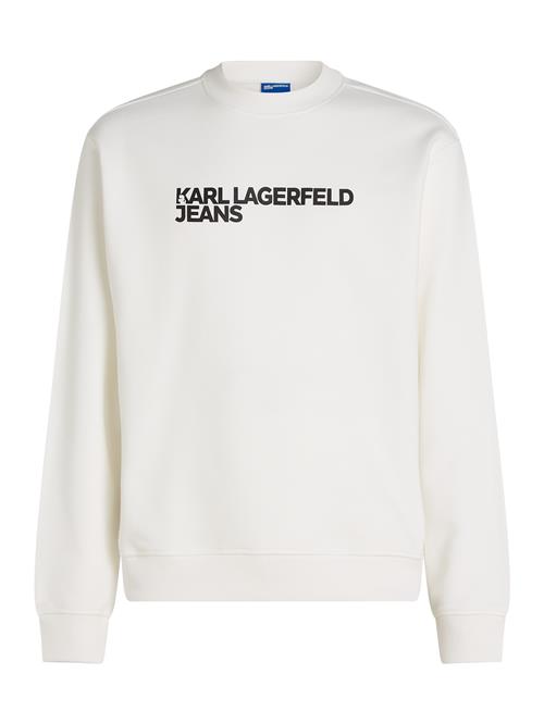 KARL LAGERFELD JEANS Sweatshirt 'ESSENTIAL'  sort / hvid