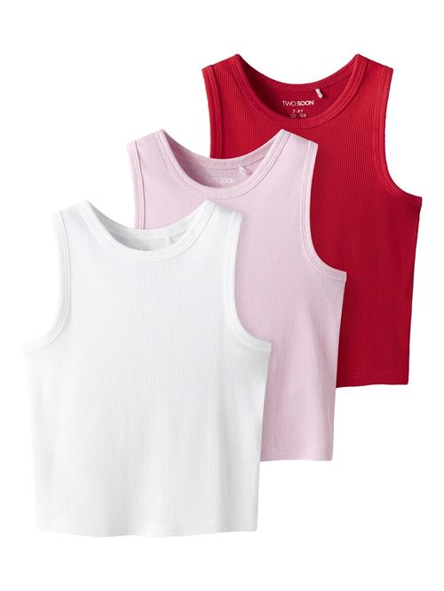 TWO SOON Overdel  pink / rød / hvid