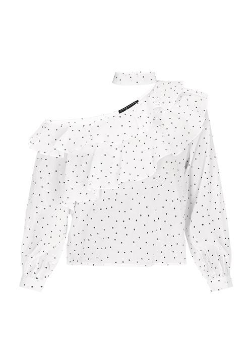 faina Bluse  sort / offwhite