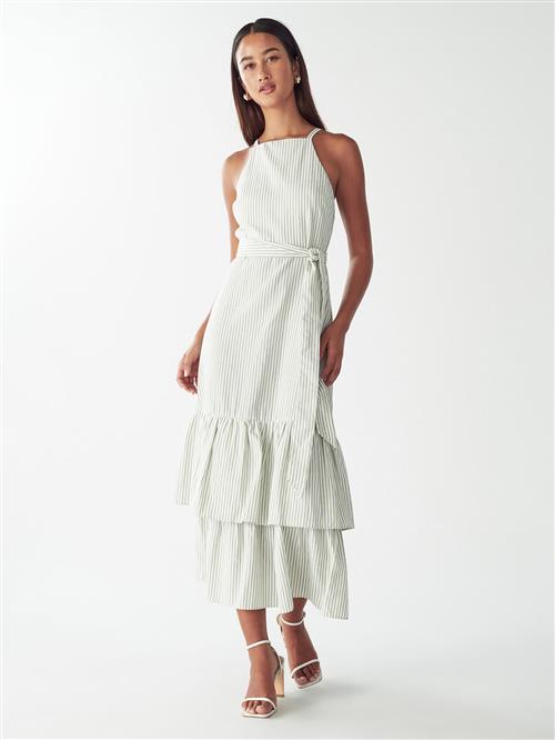 Willa Kjole 'Lou'  oliven / hvid