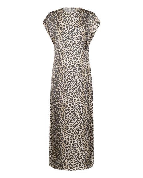 CULTURE Kjole 'Leona Berna'  brun / brokade / æggeskal