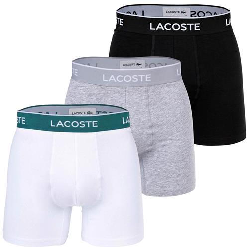 LACOSTE Boksershorts  grå-meleret / petroleum / sort / hvid