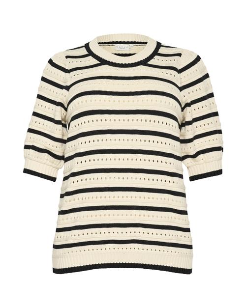 KAFFE CURVE Pullover 'Evalyn'  beige / navy