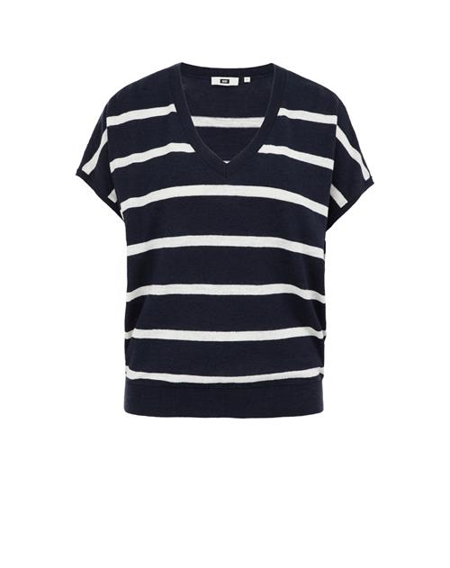 WE Fashion Pullover  mørkeblå / hvid