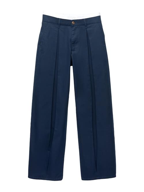 Pull&Bear Bukser med lægfolder  navy
