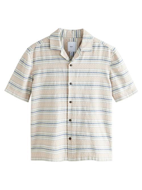 Next Skjorte  beige / blå / hvid
