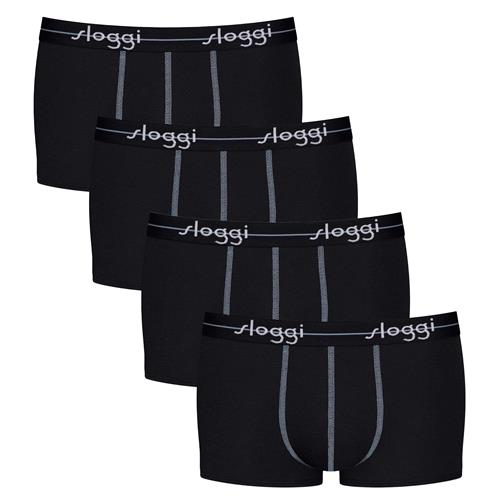 SLOGGI Boksershorts  basalgrå / sort / hvid