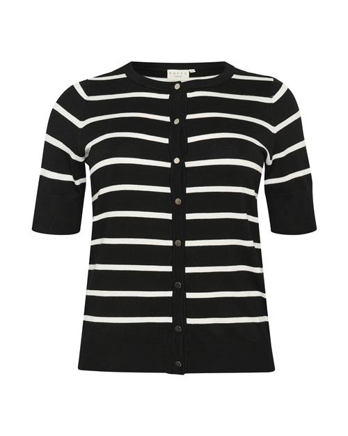 KAFFE CURVE Cardigan 'KCLizzy'  sort / hvid