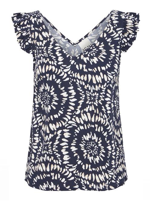 ICHI Overdel 'IHAYA'  lysebeige / mørkeblå / hvid