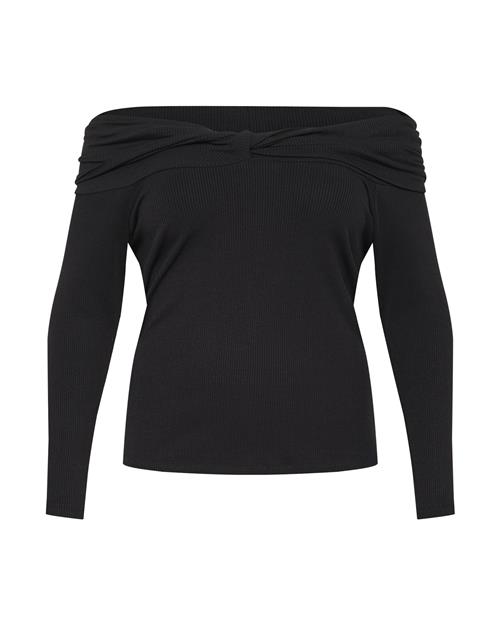 KAFFE CURVE Bluse  sort