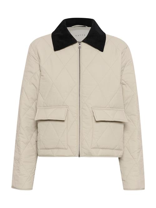 Kaffe Overgangsjakke 'KAanneli'  ecru / brun