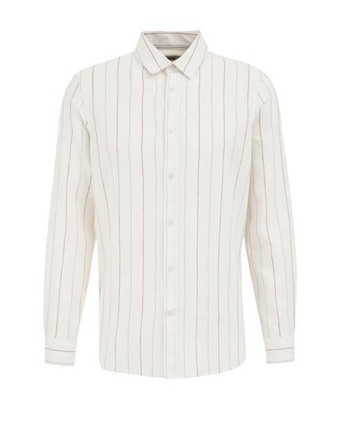 WE Fashion Skjorte  brun / grå / hvid