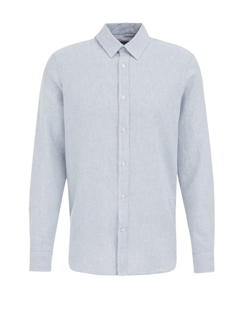 WE Fashion Skjorte  lyseblå / hvid