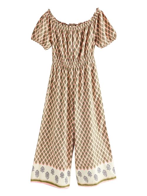 Next Jumpsuit  grøn / gran / lyserød / hvid