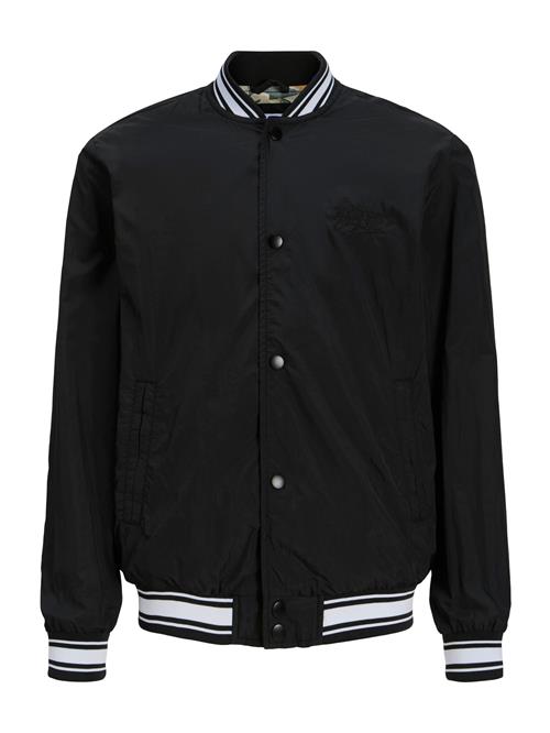 Jack & Jones Junior Overgangsjakke 'JORAlmeria'  sort / hvid