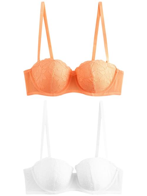 Next BH  lyseorange / hvid