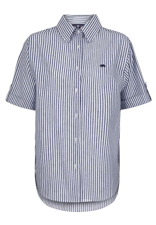 Jimmy Sanders Bluse  navy / natblå / hvid