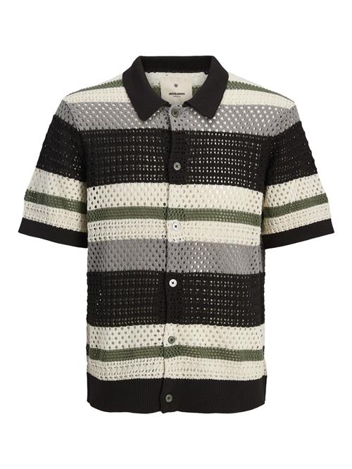 Jack & Jones Premium Cardigan 'JPRBluwilmer'  grå / oliven / sort / naturhvid