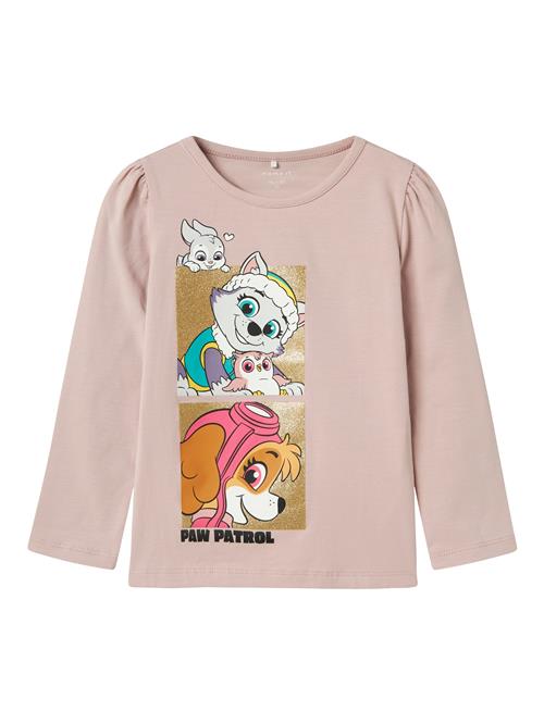 NAME IT Bluser & t-shirts 'NMFJOANA PAW'  guld / lilla / lys pink / hvid