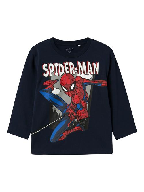 NAME IT Shirts 'NMMJuice Spider'  navy / mørkebrun / rød / hvid