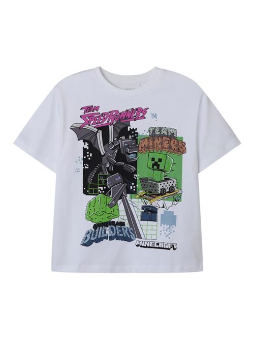 NAME IT Shirts 'NKMJahi Minecraft'  mørkegrå / grøn / lilla / hvid