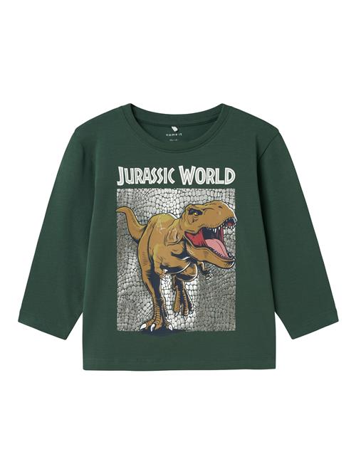 NAME IT Shirts 'NMMJurassic World'  umbra / gran / sort / offwhite