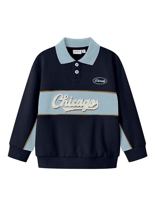 NAME IT Sweatshirt 'NMMLUCAN'  marin / lyseblå / brun / hvid