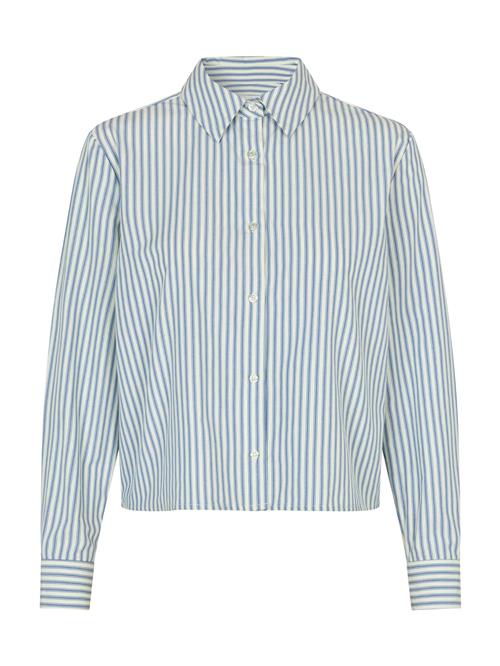 modström Bluse 'Nikkomd'  dueblå / lyseblå / hvid