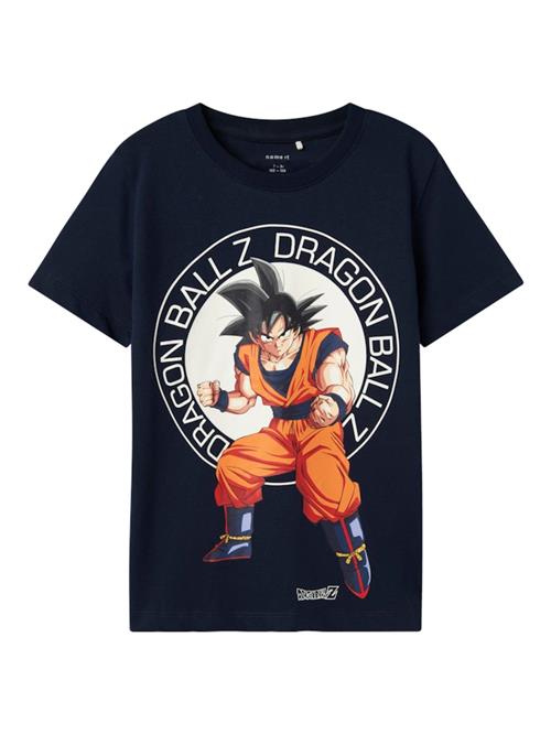 NAME IT Shirts 'NKMjes Dragon'  navy / antracit / orange / hvid