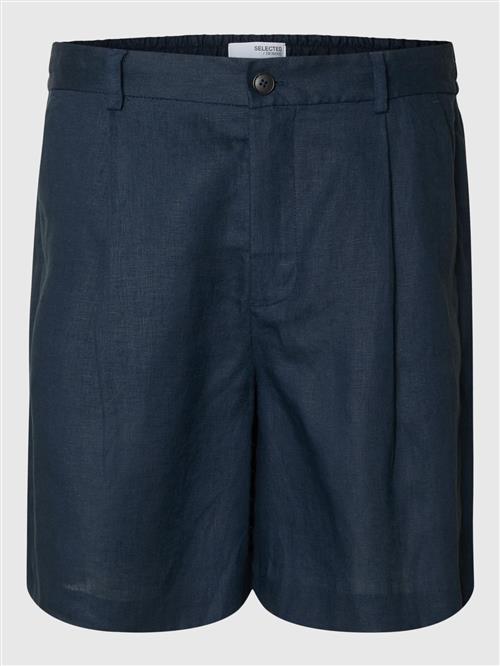 SELECTED Bukser med lægfolder  navy