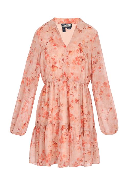 DreiMaster Vintage Blusekjole 'Vintage'  creme / abrikos / rustrød / knaldrød