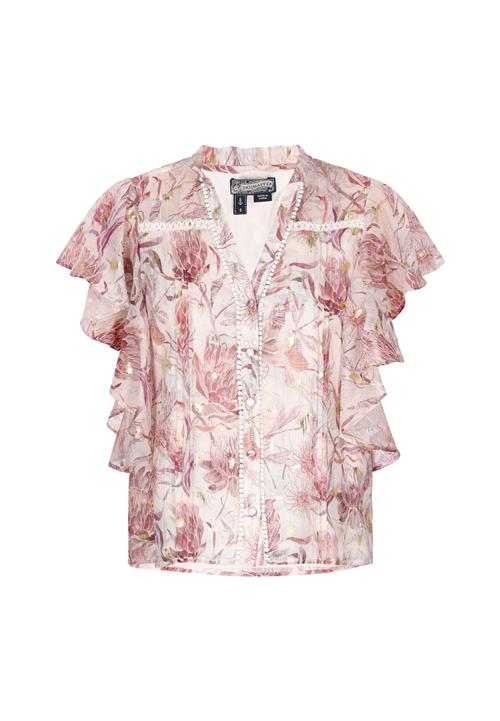 DreiMaster Vintage Bluse  guld / lyserød / lys pink / hvid