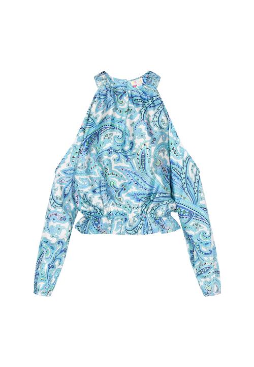 IZIA Bluse 'Spring Summer'  blå / turkis / lyseblå / hvid