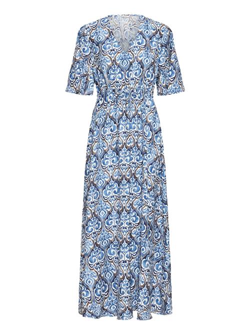 b.young Kjole 'Ilhanna'  blå / brun / hvid