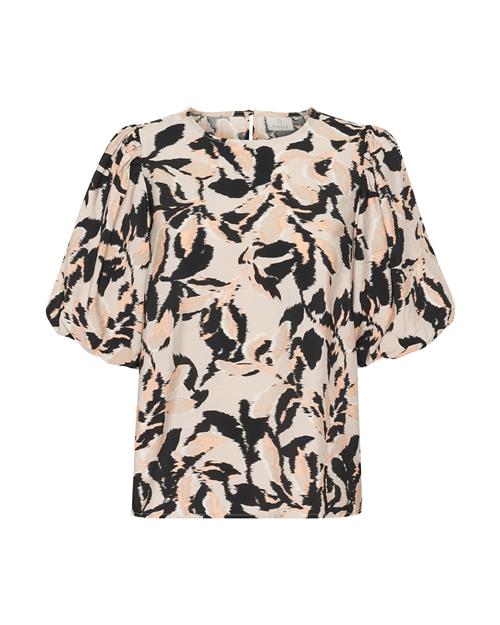 Kaffe Bluse 'Paco'  beige / abrikos / sort