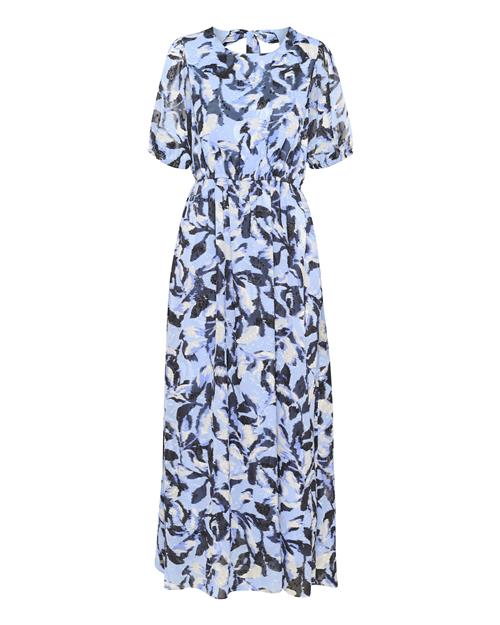 Kaffe Kjole  lyseblå / sort / uldhvid