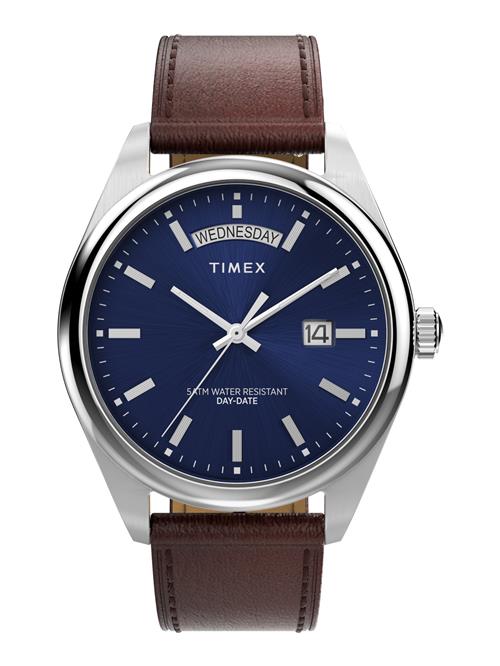 TIMEX Analogt ur 'Legacy'  blå / brun / sølv