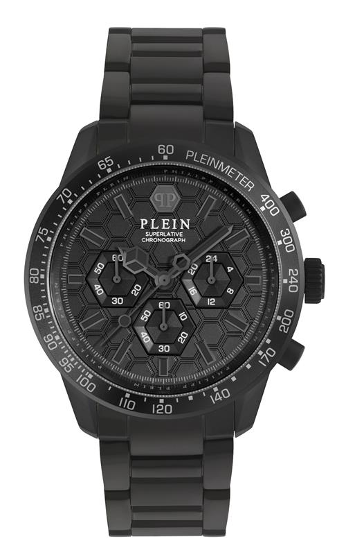 Philipp Plein Analogt ur  sort / sølv / hvid