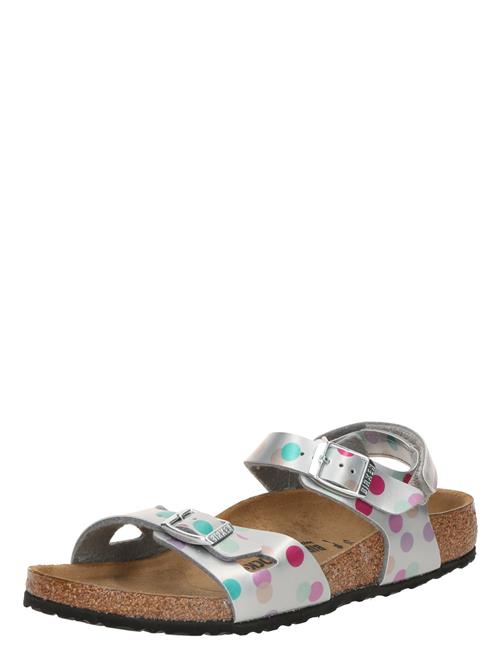 BIRKENSTOCK Åbne sko 'Rio'  jade / fuchsia / sølv
