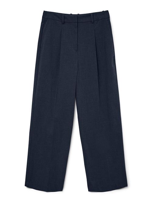 VERO MODA Bukser med lægfolder 'VMUnika'  natblå