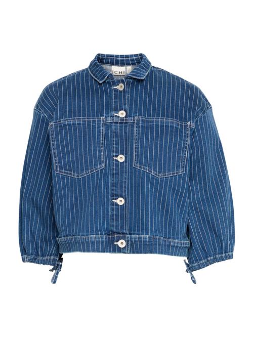 ICHI Overgangsjakke 'IHCILK'  blue denim / offwhite