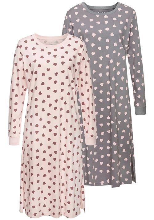 VIVANCE Natskjorte  taupe / lyserød / burgunder