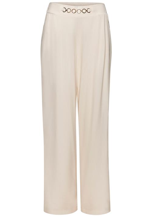 VIVANCE Bukser med lægfolder  creme