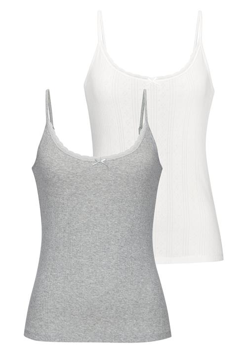 VIVANCE Sticktop  lysebeige / grå-meleret