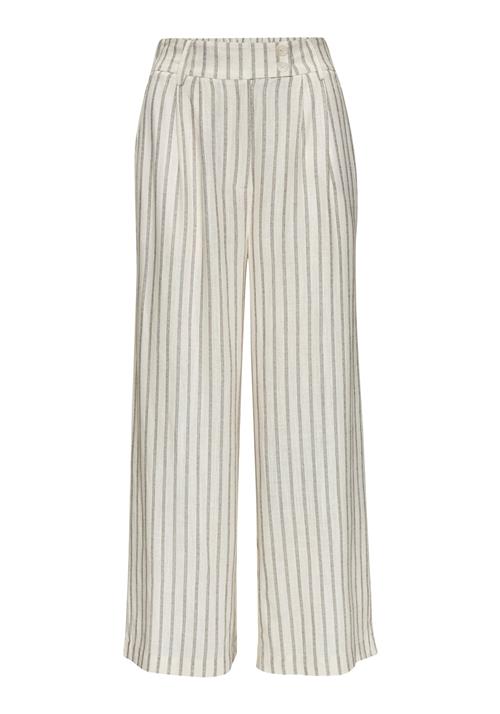 LASCANA Bukser med lægfolder  creme / sort