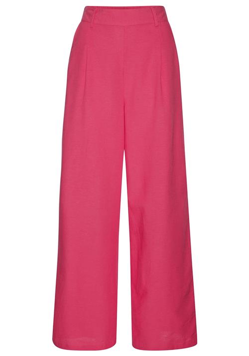 LASCANA Bukser med lægfolder  fuchsia